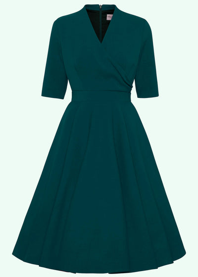 Pretty Dress Company: Leyla swing kjole i mørk grøn tøj Pretty Dress Company 
