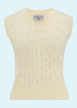 Bloomsbury: Slipover med snoninger i cream Seamstress Of Bloomsbury 